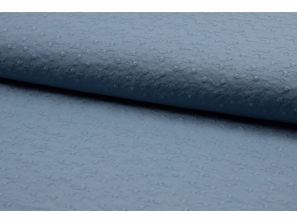 Zils ar puķītēm - izšūtā 100% kokvilna