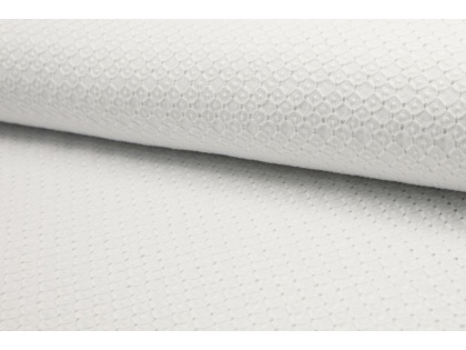 Balts ar rombiņiem - izšūta 100% kokvilna