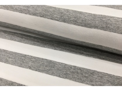 Viskozes trikotāža ar pelēkām strīpām, 2cm