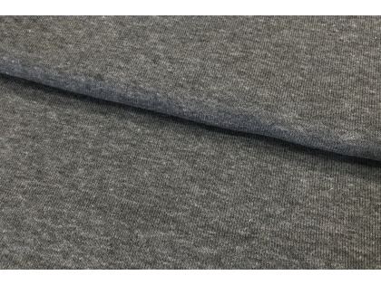 Tumši pelēka melanžas siltinātā trikotāž - 2,2m