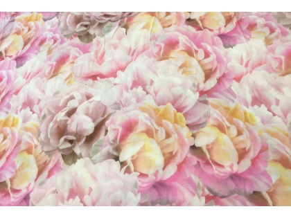 Saulainās peonijas - 100% viskoze