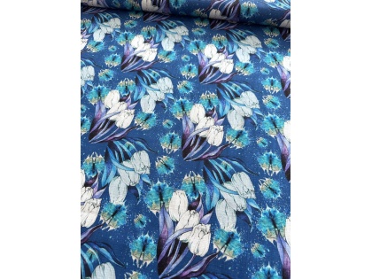 Zils ar ziediem - lins ar viskozi