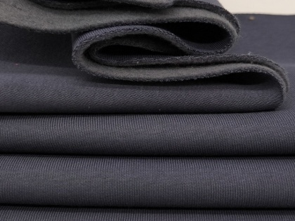 Tumši pelēka siltinātā trikotāža – platums 180 cm
