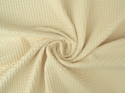 Cream kokvilnas vafeļaudums