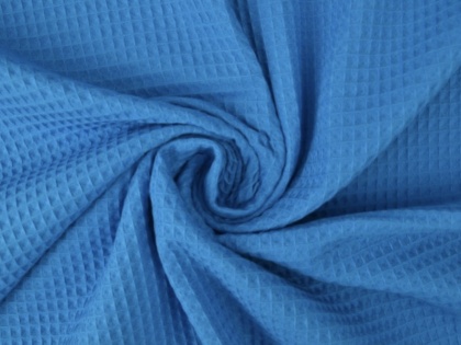 Zils kokvilnas vafeļaudums