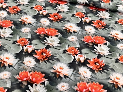 Ūdensrozes - kokvilnas trikotāža