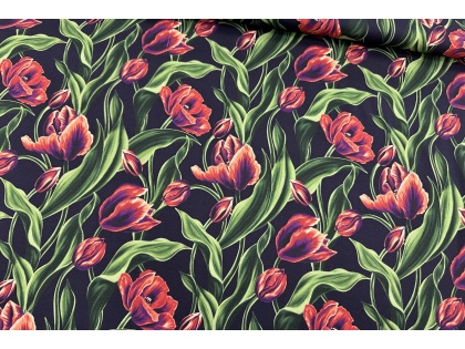 Tulpes - kokvilnas trikotāža