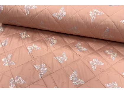 Atstarojošie tauriņi - stepēts virsdrēbju audums