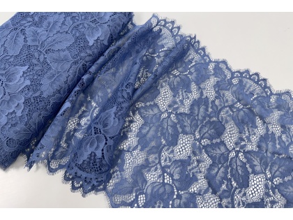 Dūmakaini zila mežģīne -33cm - 1.65m pēdējais gabals