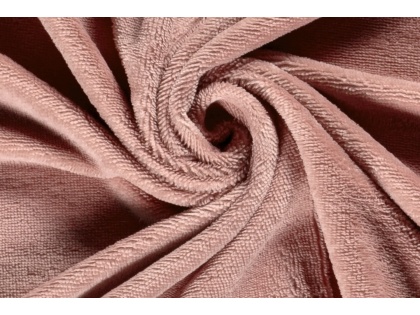 Veci rozā bambusa frotē audums