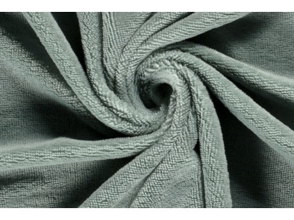 Dūmakaini zaļš bambusa frotē audums