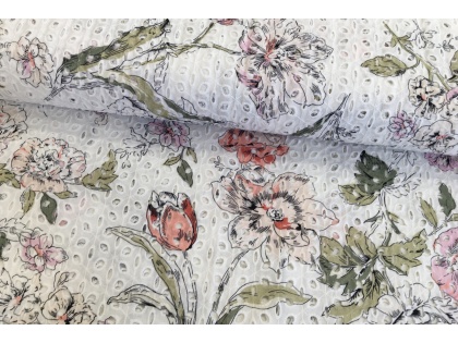 Ziedi – izšūtā kokvilna