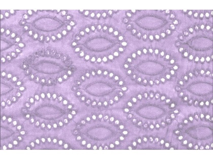 Lillā acis - izšūtais audums