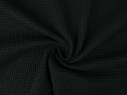 Melns kokvilnas vafeļaudums