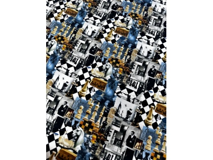 Šaha spēle – kokvilnas trikotāža 80cm