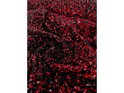 Burgundijas fliteru audums