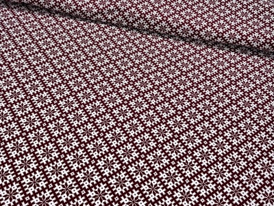 Burgundijas auseklīši – cilpiņtrikotāža