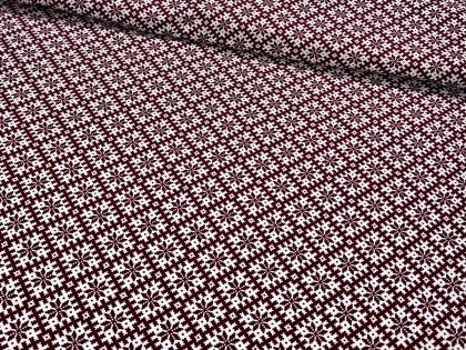 Burgundijas auseklīši – cilpiņtrikotāža