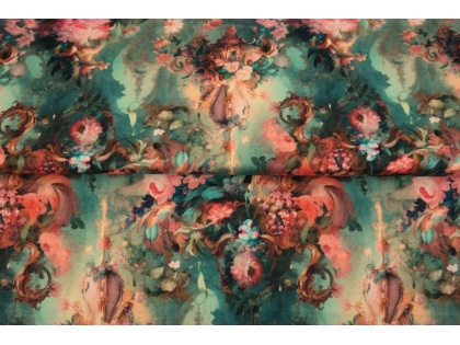 Baroka ziedi – kokvilnas trikotāža