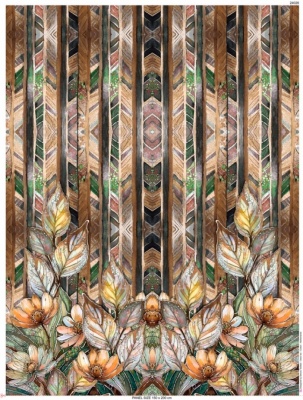 Etniskie ziedi - kuponaudums 200 x 150 cm