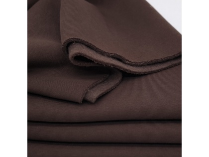 Karstas šokolādes brūna siltinātā trikotāža 180cm