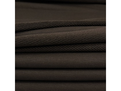 Tumši brūna 3diegu cilpiņtrikotāža