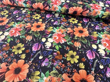 Ziedu simfonija - kokvilnas trikotāža