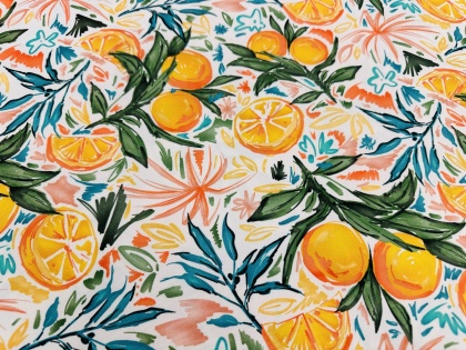 Apelsīnu canva - 100% kokvilna