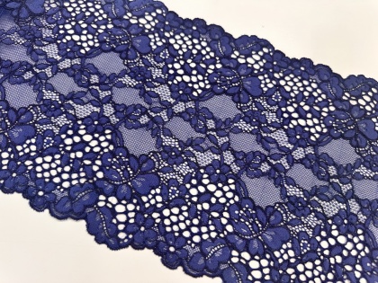 Zila elastīga mežģīne, 23cm