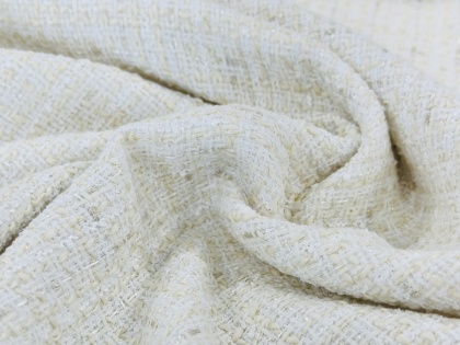 Balts tvīds ar zelta diedziņu