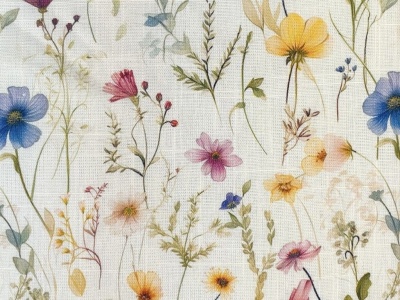 Vasaras ziedu pļava - lins ar viskozi