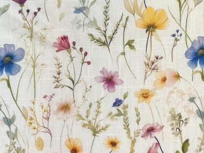 Vasaras ziedu pļava - lins ar viskozi